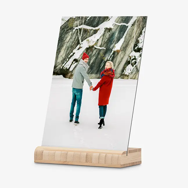 5x7 Metal print with Bamboo Stand